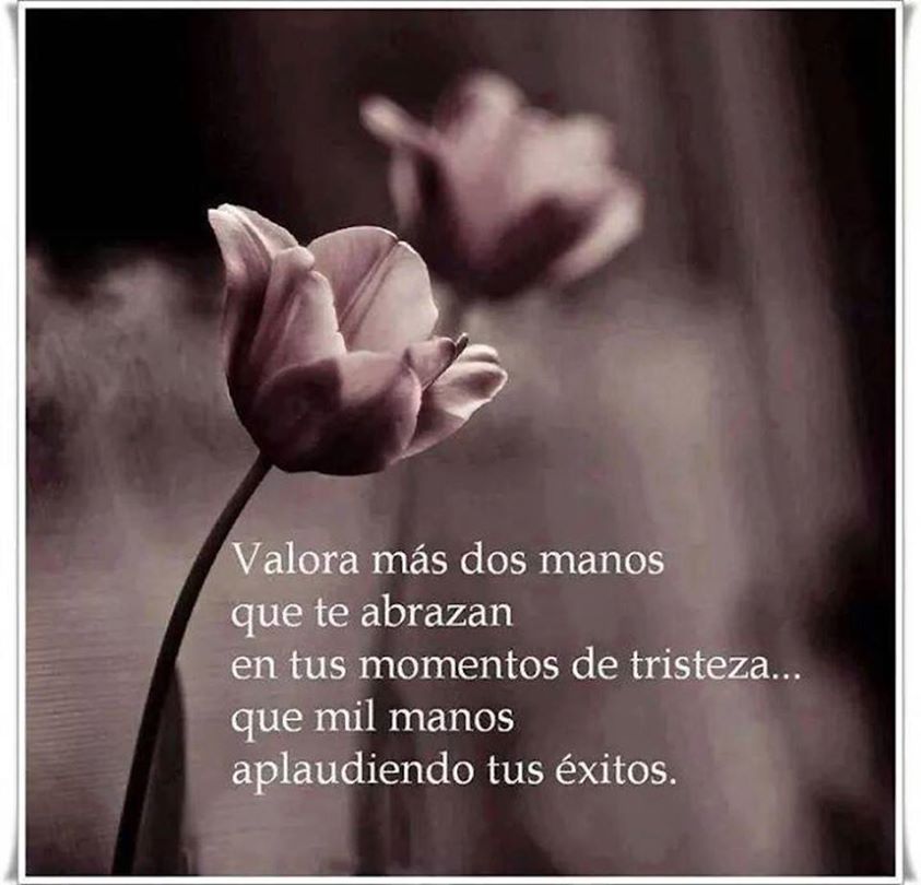 Valora más dos manos que te abracen