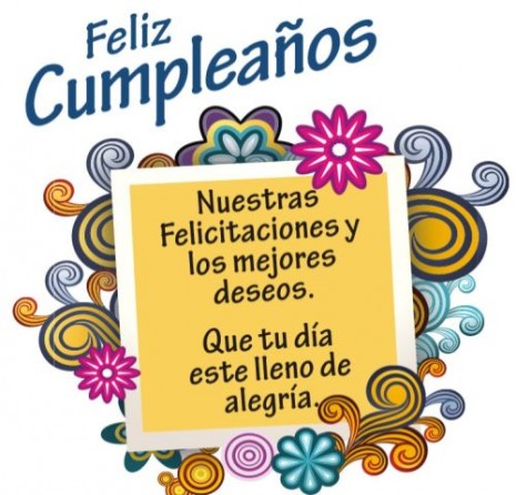 Nuestras felicitaciones y los mejores deseos