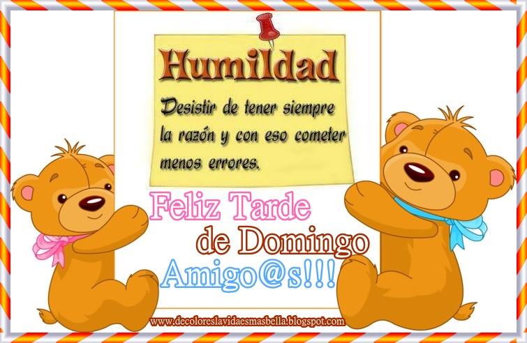 Feliz Tarde de Domingo Amigo@s