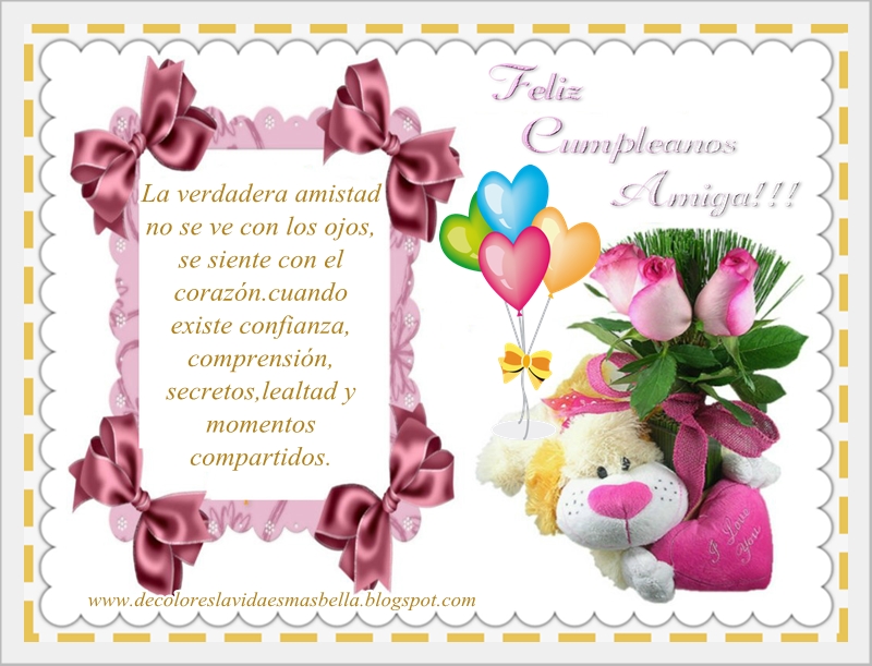 Feliz cumpleaños amiga