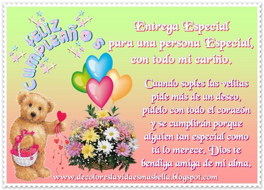 Feliz Cumpleaños amiga querida del alma