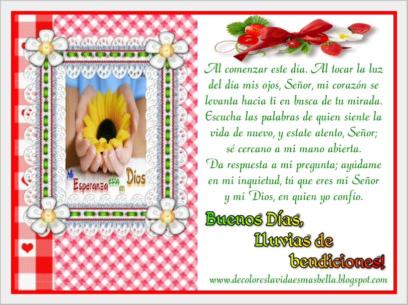 Buenos Días,Lluvias de bendiciones!