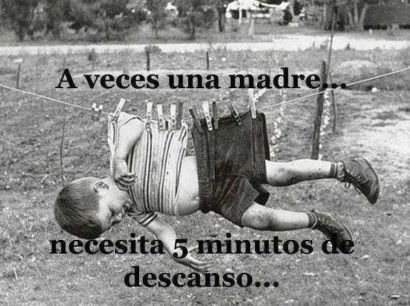 A veces una madre… necesita 5 minutos de descanso…