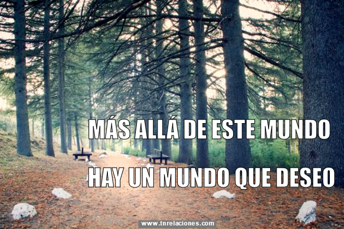 Más allá de este mundo, hay un mundo que deseo