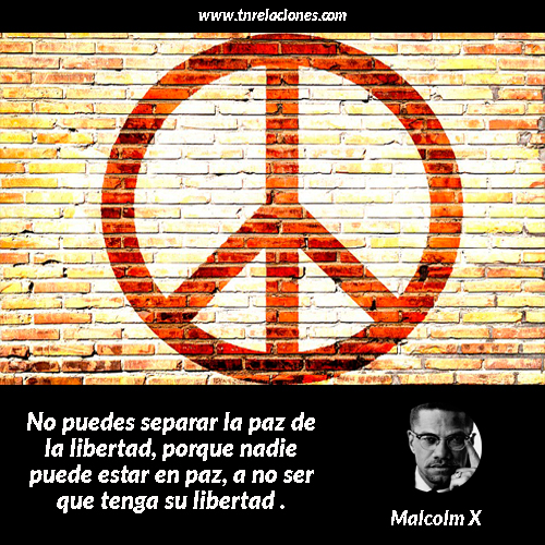 No puedes separar la paz de la libertad